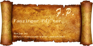 Faszinger Péter névjegykártya